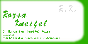 rozsa kneifel business card